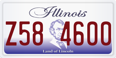 IL license plate Z584600
