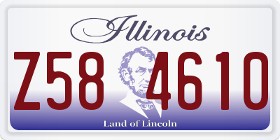 IL license plate Z584610