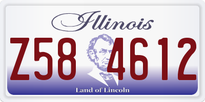 IL license plate Z584612