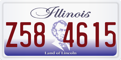IL license plate Z584615