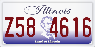 IL license plate Z584616