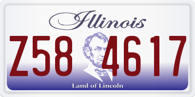 IL license plate Z584617