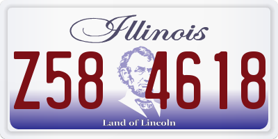 IL license plate Z584618