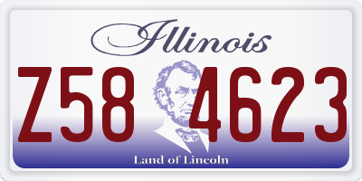 IL license plate Z584623