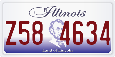 IL license plate Z584634