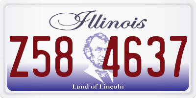 IL license plate Z584637