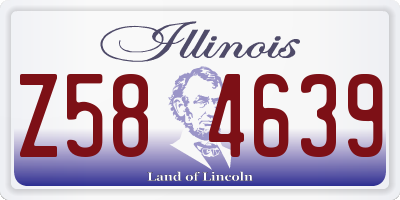 IL license plate Z584639