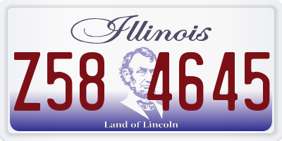IL license plate Z584645