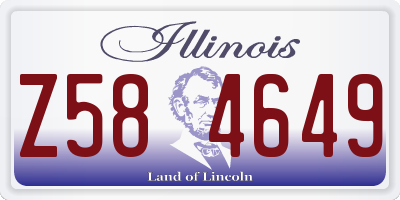 IL license plate Z584649