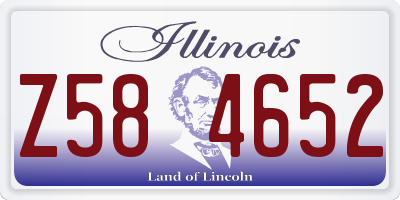 IL license plate Z584652