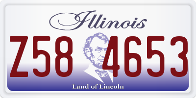IL license plate Z584653