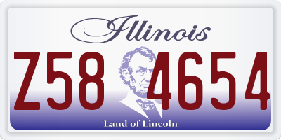IL license plate Z584654