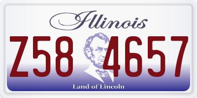 IL license plate Z584657