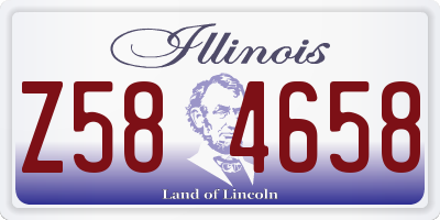IL license plate Z584658