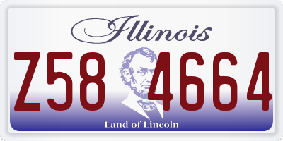 IL license plate Z584664