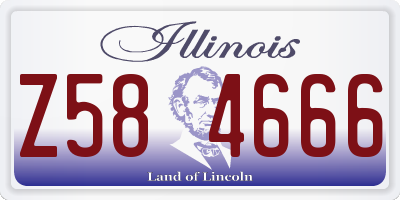 IL license plate Z584666