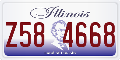 IL license plate Z584668