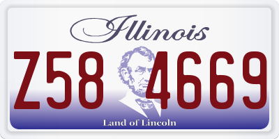 IL license plate Z584669