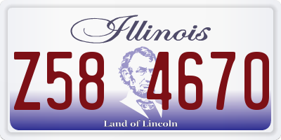IL license plate Z584670