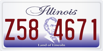 IL license plate Z584671