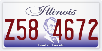 IL license plate Z584672