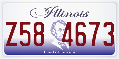 IL license plate Z584673