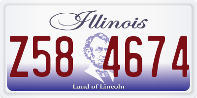 IL license plate Z584674