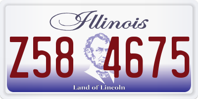 IL license plate Z584675