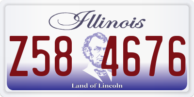 IL license plate Z584676
