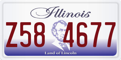 IL license plate Z584677