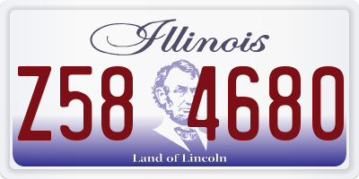 IL license plate Z584680