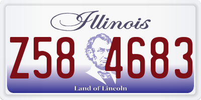 IL license plate Z584683