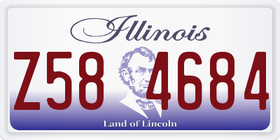 IL license plate Z584684