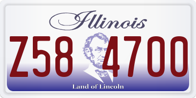 IL license plate Z584700