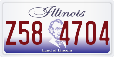 IL license plate Z584704