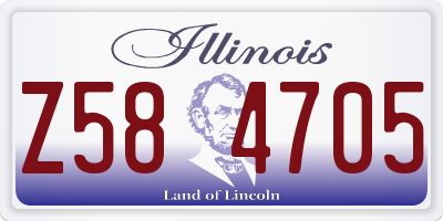 IL license plate Z584705