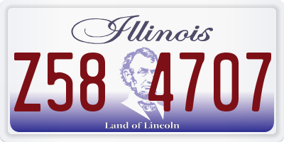 IL license plate Z584707