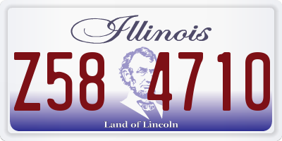 IL license plate Z584710