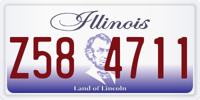 IL license plate Z584711