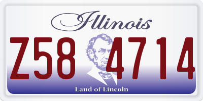 IL license plate Z584714