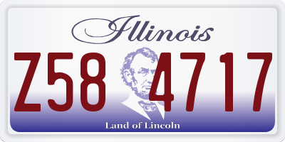 IL license plate Z584717