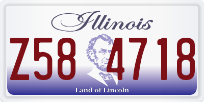 IL license plate Z584718