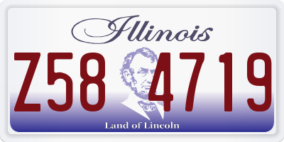 IL license plate Z584719