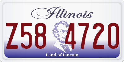 IL license plate Z584720