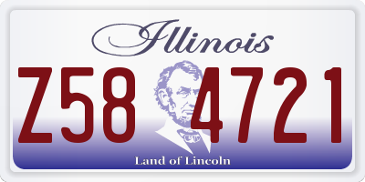 IL license plate Z584721