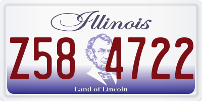 IL license plate Z584722