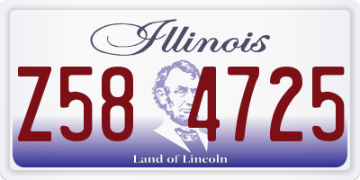 IL license plate Z584725