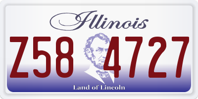 IL license plate Z584727