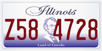 IL license plate Z584728