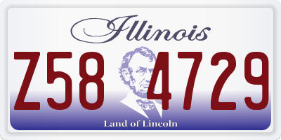 IL license plate Z584729